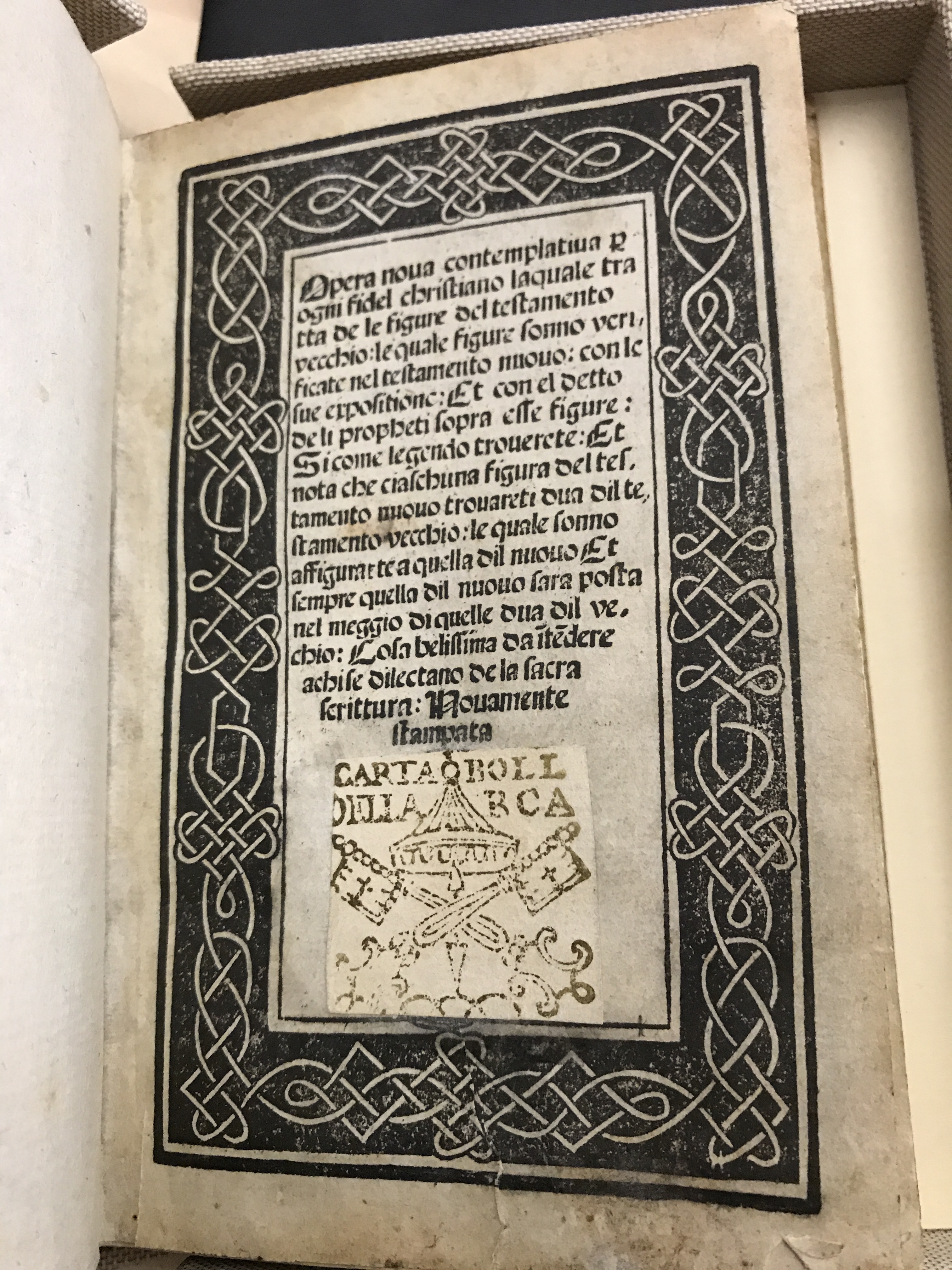 Opera noua contemplatiua p[er] ogni fidel christiano laquale tratta de le figure del testamento vecchio, Andrea Vavassori (1530)